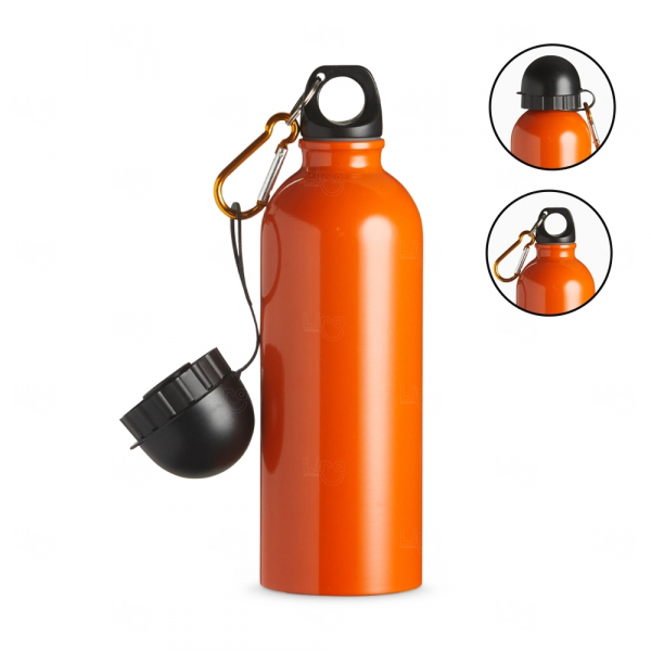 Squeeze Inox 500ml com Bico e Mosquetão Personalizado