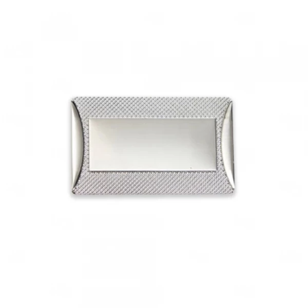 Plaquinha Metálica Brilhante 4 x 2,5 cm Personalizada 