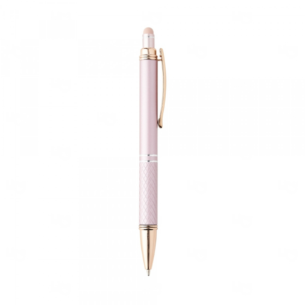 Caneta Metálica Touchscreen com Clip Dourado Personalizada 