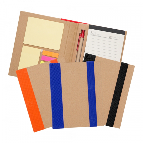 Bloco de Notas Ecológico Post-it e Caneta Personalizado - 18x14cm