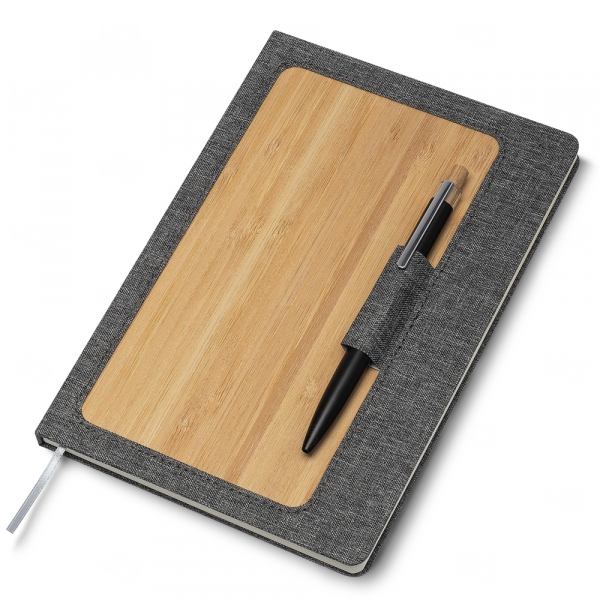 Moleskine em Bambu Personalizado - 21,1 x 14,6 cm 