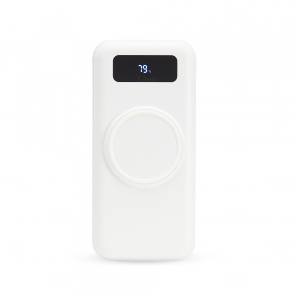 Power Bank p/ Indução e Cabos Acoplados Personalizado - 10.000mAh 