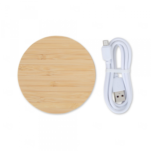 Base de Carregamento via Indução em Bambu Personalizado 