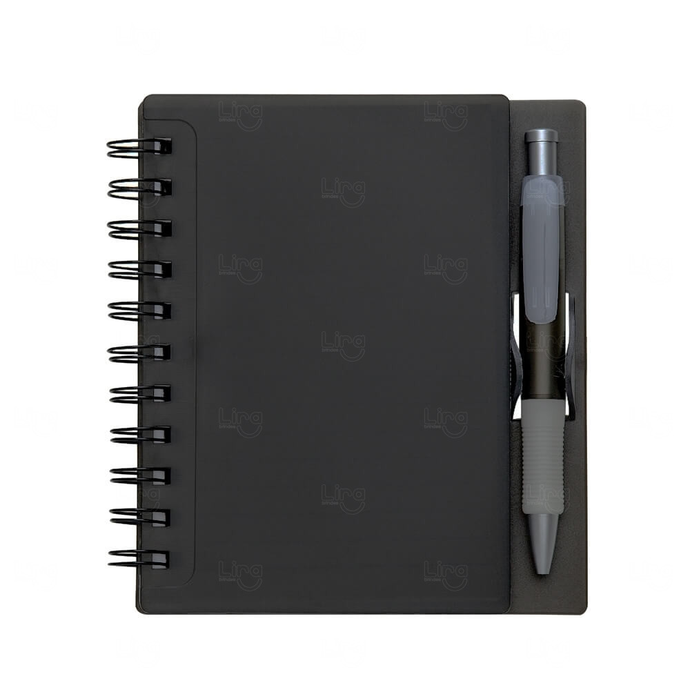 Caderno com Caneta Personalizada - 16,1 x 14,8 cm 