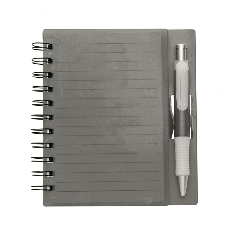 Caderno com Caneta Personalizada - 16,1 x 14,8 cm 