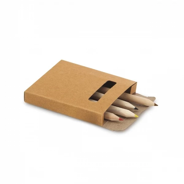Kit para Colorir com 6 Mini Lápis e 15 Cartões - Personalizado Natural