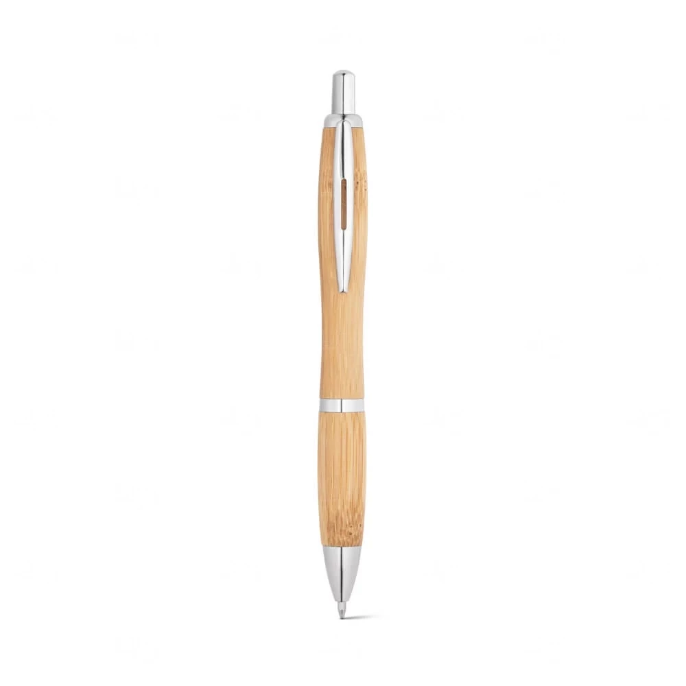 Caneta em Bambu com Tinta Preta Personalizada 