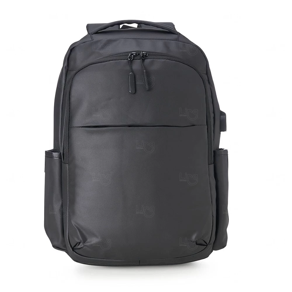 Mochila Couro Sintético Impermeável 20L Antifurto Personalizada 