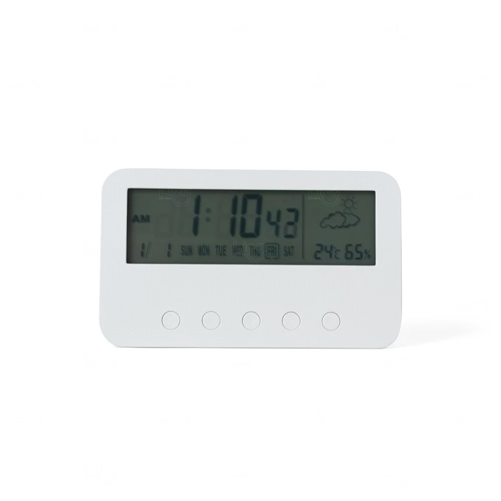 Relógio Digital Personalizado Branco