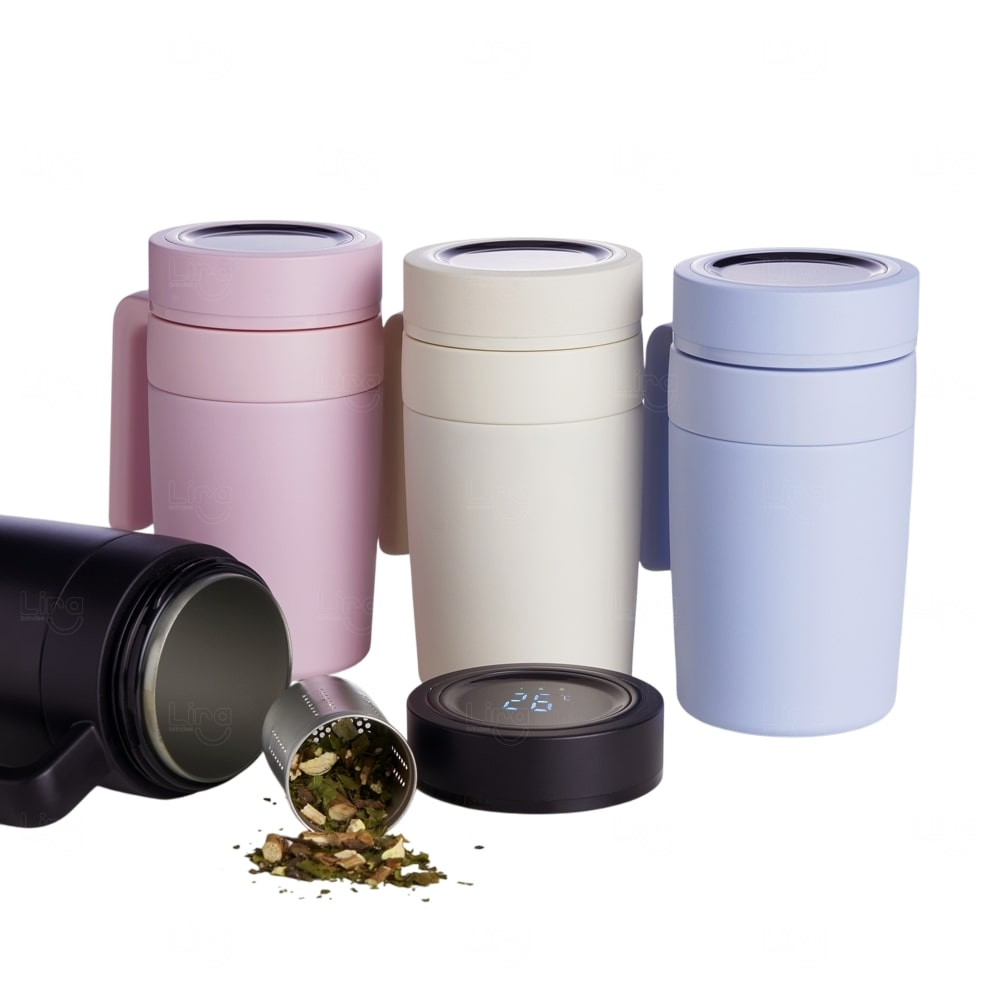 Caneca Térmica 500ml com Display LED Personalizada 