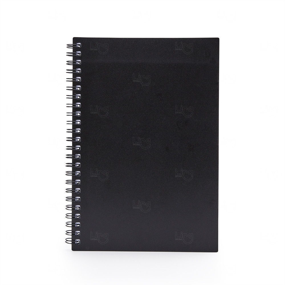 Caderno A5 Plástico Personalizado - 21,2 x 15 cm 