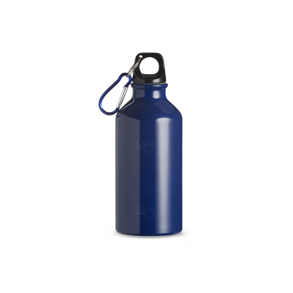 Garrafa Alumínio 420ml com Mosquetão Personalizado 