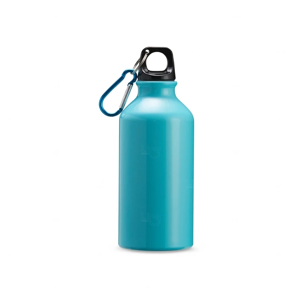 Garrafa Alumínio 420ml com Mosquetão Personalizado 