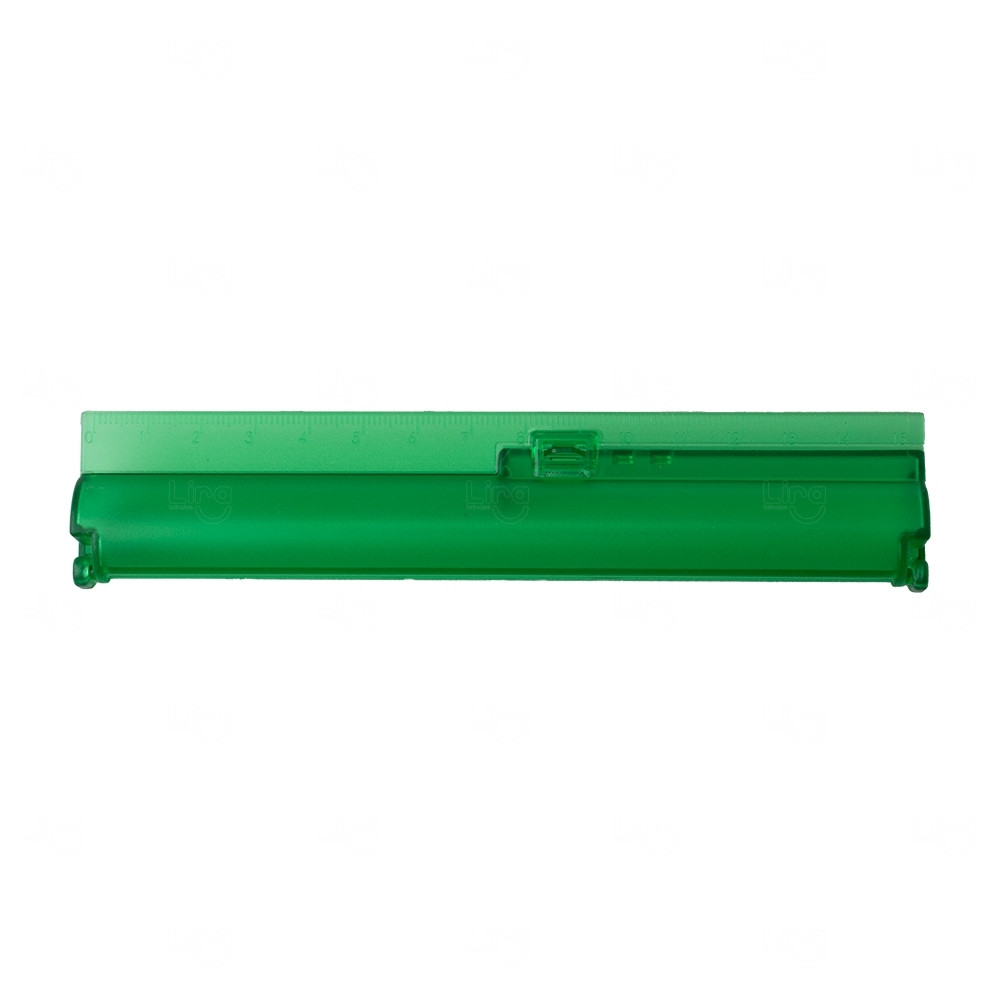 Estojo com Régua de 15 cm Personalizado Verde