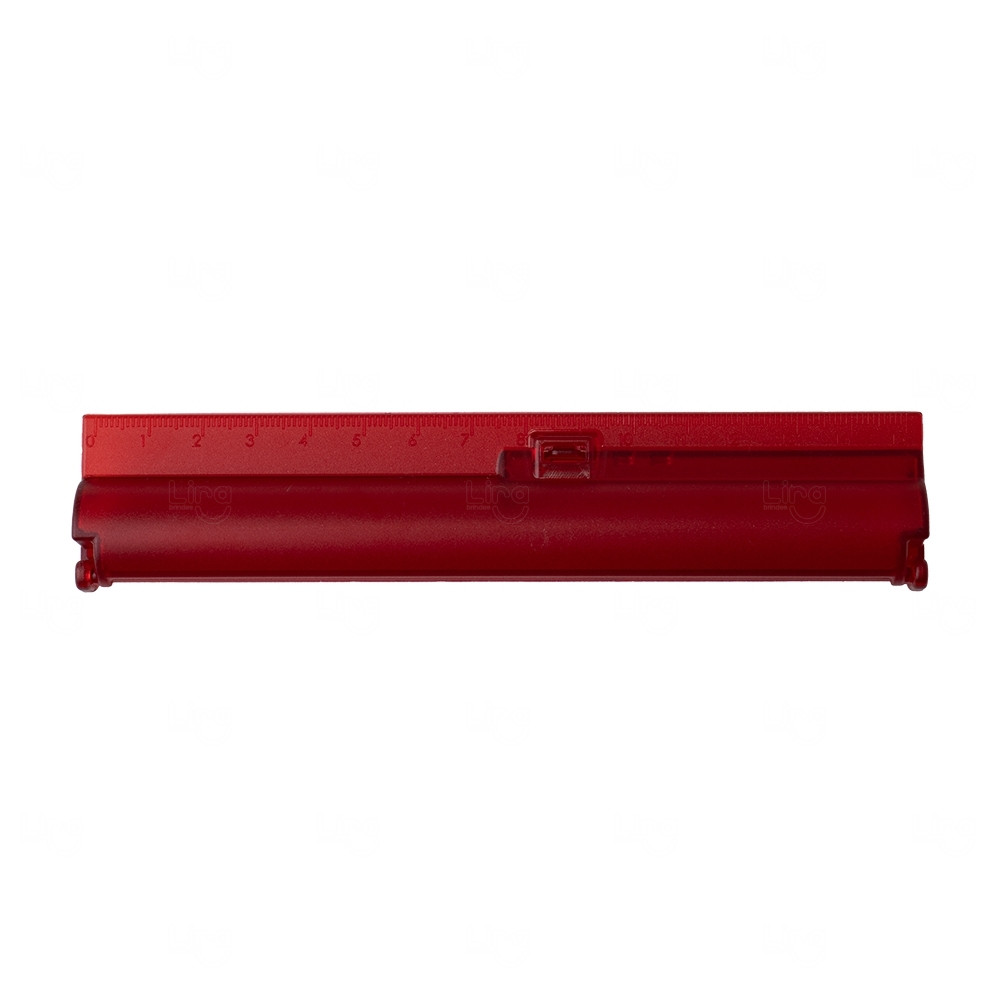Estojo com Régua de 15 cm Personalizado Vermelho