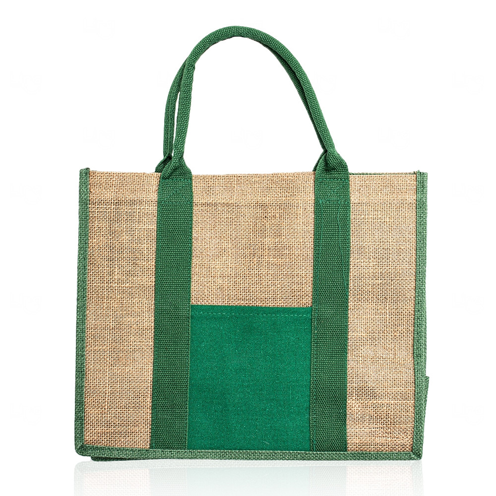 Sacola de Linho Personalizada - 30 x 36,5 cm Verde