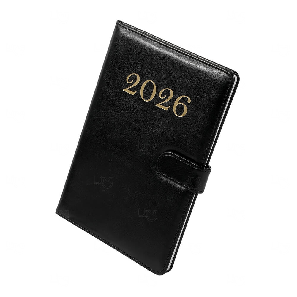 Agenda Semanal 2026 com Fecho Magnético Personalizada - 21x15cm 